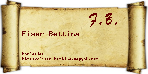 Fiser Bettina névjegykártya