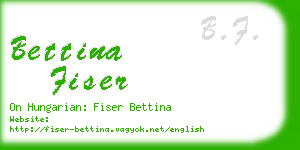 bettina fiser business card